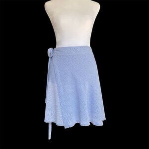 Brandy Melville Genevieve Dainty, Fairy Coquette Floral Wrap Skirt Blue White OS